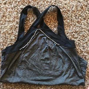 Black and grey Lulu tank top